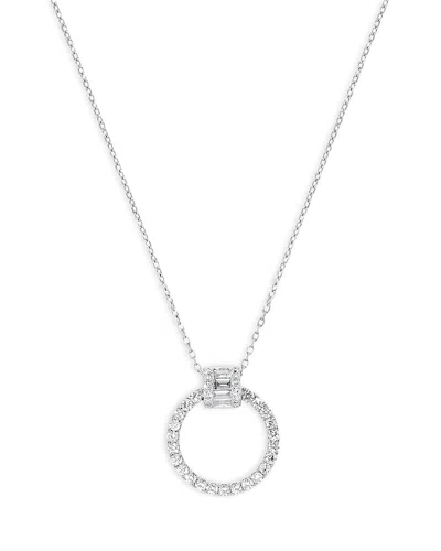 Bloomingdale's Diamond Circle Pendant Necklace In 14k White Gold, 0.50 Ct. T. W. - Exclusive