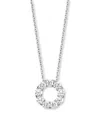 Bloomingdale's Diamond Circle Pendant Necklace In 14k White Gold, 0.65 Ct. T. W. - Exclusive In White