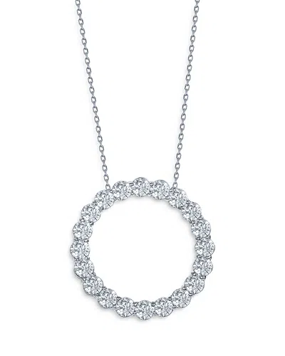Bloomingdale's Diamond Circle Pendant Necklace In 14k White Gold, 5.0 Ct. T. W. - Exclusive