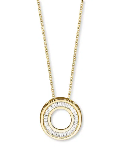 Bloomingdale's Diamond Circle Pendant Necklace In 14k Yellow Gold, 0.20 Ct. T. W. In White/gold