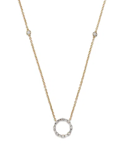 Bloomingdale's Diamond Circle Pendant Necklace In 14k Yellow Gold, 0.25 Ct. T. W. - Exclusive