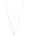 Bloomingdale's Diamond Circle Pendant Necklace In 14k Yellow Gold, 0.30 Ct. T. W. - Exclusive In White