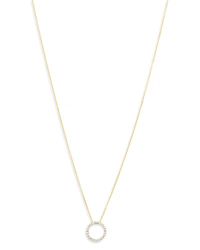 Bloomingdale's Diamond Circle Pendant Necklace In 14k Yellow Gold, 0.30 Ct. T. W. - Exclusive In White