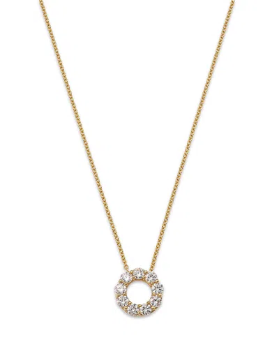 Bloomingdale's Diamond Circle Pendant Necklace In 14k Yellow Gold, 0.65 Ct. T. W.