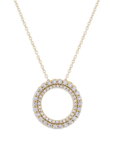 Bloomingdale's Diamond Circle Pendant Necklace In 14k Yellow Gold, 2.0 Ct. T. W. - Exclusive