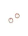 Bloomingdale's Diamond Circle Stud Earrings In 14k Rose Gold, .20 Ct. T. W.- Exclusive In White/rose