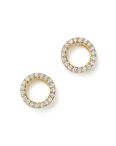 Bloomingdale's Diamond Circle Stud Earrings In 14k Yellow Gold, .20 Ct. T. W. - Exclusive In White/gold