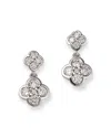 Bloomingdale's Diamond Clover Drop Earrings 14k White Gold, 0.50 Ct. T. W. - Exclusive In White