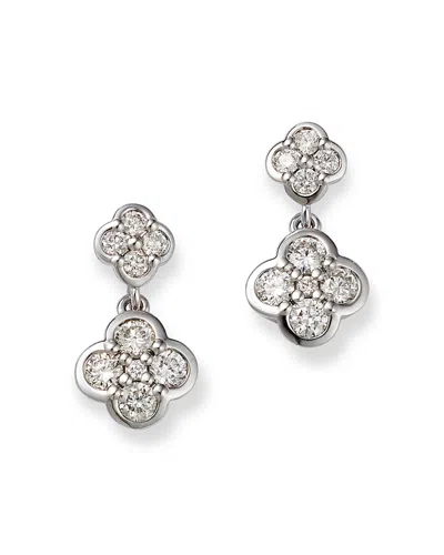 Bloomingdale's Diamond Clover Drop Earrings 14k White Gold, 0.50 Ct. T. W. - Exclusive