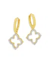 Bloomingdale's Diamond Clover Drop Earrings In 14k Yellow Gold, 0.30 Ct. T. W. - Exclusive In White/gold