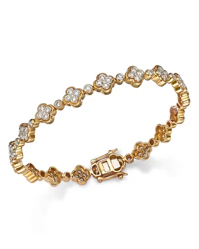 Bloomingdale's Diamond Mini Cluster Link Bracelet In 14k Yellow Gold, 2.50 Ct. T. W.