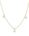 Bloomingdale's Diamond Clover Station Necklace In 14k White & Yellow Gold, 0.30 Ct. T. W. - Exclusive In White/gold