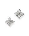 Bloomingdale's Diamond Clover Stud Earrings In 14k White Gold, 0.50 Ct. T. W. - Exclusive In White