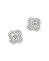Bloomingdale's Diamond Clover Stud Earrings In 14k White Gold, 0.55 Ct. T. W. - Exclusive In White