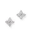 Bloomingdale's Diamond Clover Stud Earrings In 14k White Gold, 0.75 Ct. T. W. - Exclusive In White