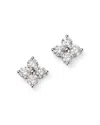 Bloomingdale's Diamond Clover Stud Earrings In 14k White Gold, 1.0 Ct. T. W. - Exclusive In White