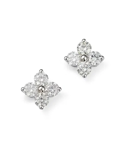 Bloomingdale's Diamond Clover Stud Earrings In 14k White Gold, 1.50 Ct. T. W. - Exclusive