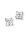 Bloomingdale's Diamond Clover Stud Earrings In 14k White Gold, 2.50 Ct. T. W. In White