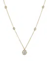 Bloomingdale's Diamond Cluster Bezel Station Pendant Necklace In 14k Yellow Gold, 0.50 Ct. T. W. In Gold