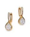 Bloomingdale's Diamond Cluster Drop Earrings In 14k Yellow Gold, 0.75 Ct. T. W. - Exclusive In Gold