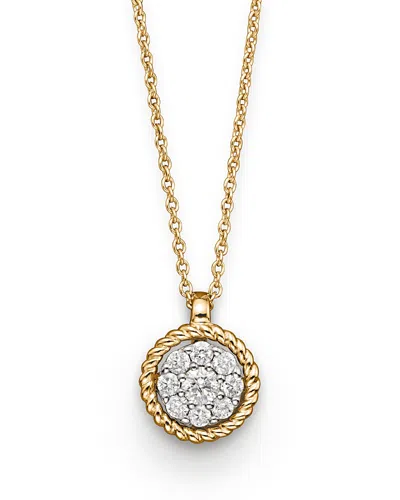Bloomingdale's Diamond Cluster Pendant In 14k Yellow Gold, .20 Ct. Tw. - Exclusive In White/gold