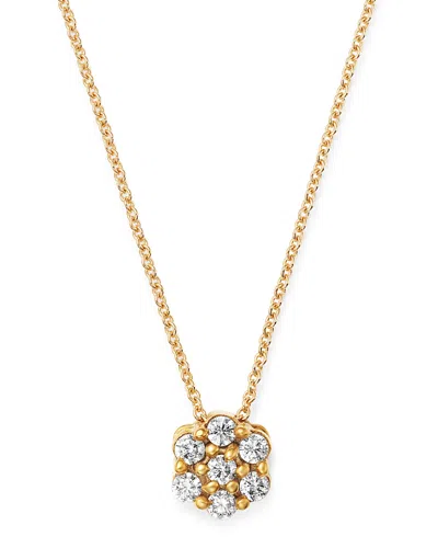Bloomingdale's Diamond Cluster Pendant Necklace In 14k Yellow Gold, 0.15 Ct. T. W. - Exclusive In White/gold