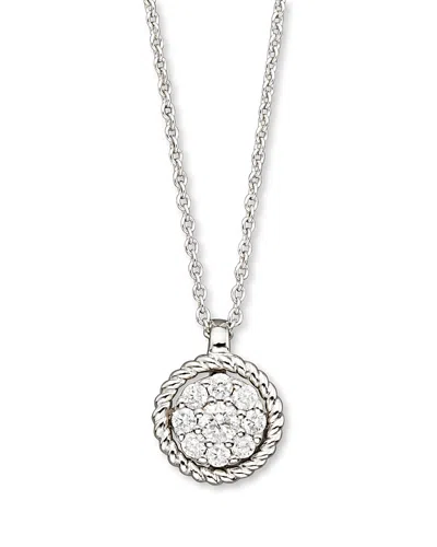 Bloomingdale's Diamond Cluster Pendant Set In 14k White Gold, 0.20 Ct. T. W. - Exclusive