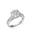 Bloomingdale's Diamond Cluster Ring In 14k White Gold, 1.60 Ct. T. W. - Exclusive In White