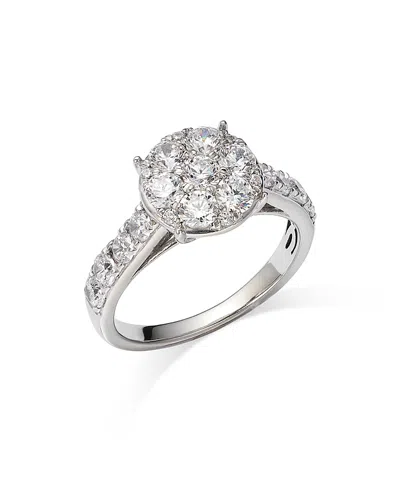 Bloomingdale's Diamond Cluster Ring In 14k White Gold, 1.60 Ct. T. W. - Exclusive