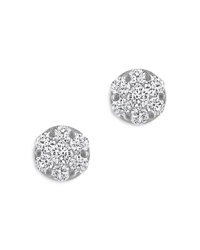 Bloomingdale's Diamond Cluster Stud Earrings In 14k White Gold, 0.50 Ct. T. W. - Exclusive