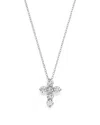 Bloomingdale's Diamond Cross Pendant Necklace In 14k White Gold, 1.0 Ct. T. W. - Exclusive In White