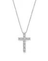 Bloomingdale's Diamond Cross Pendant Necklace In 14k White Gold, 1.0 Ct. T.w. - 100% Exclusive In White