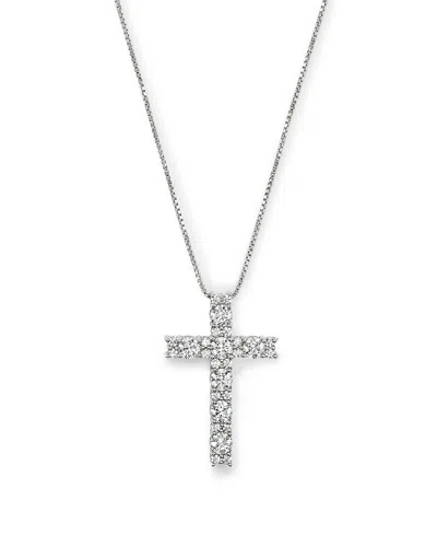 Bloomingdale's Diamond Cross Pendant Necklace In 14k White Gold, 1.0 Ct. T.w. - 100% Exclusive