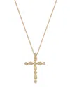 Bloomingdale's Diamond Cross Pendant Necklace In 14k Yellow Gold, 0.75 Ct. T. W., 18 - Exclusive In White/gold