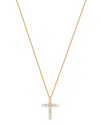 Bloomingdale's Diamond Cross Pendant Necklace In 14k Yellow Gold, 0.50 Ct. T. W. - Exclusive In White/gold