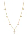 Bloomingdale's Diamond Cross Pendant Necklace In 14k Yellow Gold, 0.50 Ct. T. W. - Exclusive In White/gold