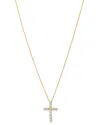 Bloomingdale's Diamond Cross Pendant Necklace In 14k Yellow Gold, 1.0 Ct. T. W. - Exclusive In White/gold