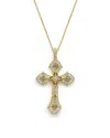 Bloomingdale's Diamond Cross Pendant Necklace In 14k Yellow Gold, .50 Ct. T. W. - Exclusive In White/gold