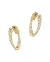 Bloomingdale's Diamond Crossover Hoop Earrings In 14k Yellow Gold, 1.00 Ct. T. W. - Exclusive In Gold