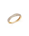 Bloomingdale's Diamond Crossover Ring In 14k Yellow Gold, 0.30 Ct. T. W. In Gold