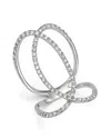 Bloomingdale's Diamond Crossover Statement Ring In 14k White Gold, .75 Ct. T. W. - Exclusive In White