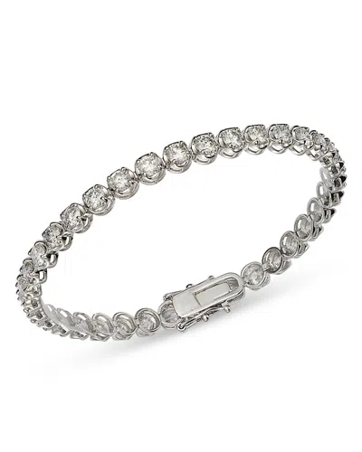 Bloomingdale's Diamond Crown Set Tennis Bracelet In 14k White Gold, 7.0 Ct. T. W.
