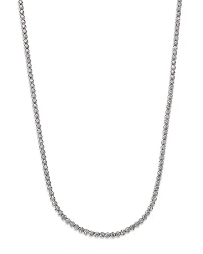 Bloomingdale's Diamond Crown Set Tennis Necklace In 14k White Gold, 6.0 Ct. T. W. - Exclusive