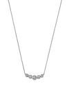 Bloomingdale's Diamond Curved Bar Necklace In 14k White Gold, 1.25 Ct. T. W - Exclusive In White