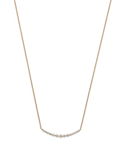 Bloomingdale's Diamond Curved Bar Necklace In 14k Yellow Gold, 0.30 Ct. T. W. - Exclusive