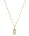 Bloomingdale's Diamond Dog Tag Pendant Necklace In 14k Yellow Gold, 0.25 Ct. T. W. - Exclusive In White/gold