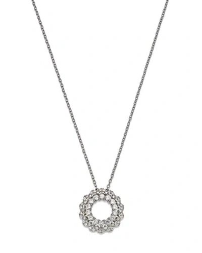 Bloomingdale's Diamond Double Circle Pendant Necklace In 14k White Gold, 0.75 Ct. T. W. - Exclusive