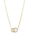 Bloomingdale's Diamond Double Circle Pendant Necklace In 14k Yellow Gold, 0.50 Ct. T. W. - Exclusive In Gold