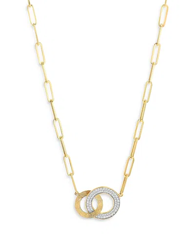 Bloomingdale's Diamond Double Circle Pendant Necklace In 14k Yellow Gold, 0.50 Ct. T. W. - Exclusive