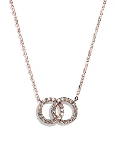 Bloomingdale's Diamond Double O Pendant Necklace In 14k Rose Gold, 0.25 Ct. T. W. - 150th Anniversary Exclusive